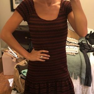 Free people scoop neck skater dress with detail